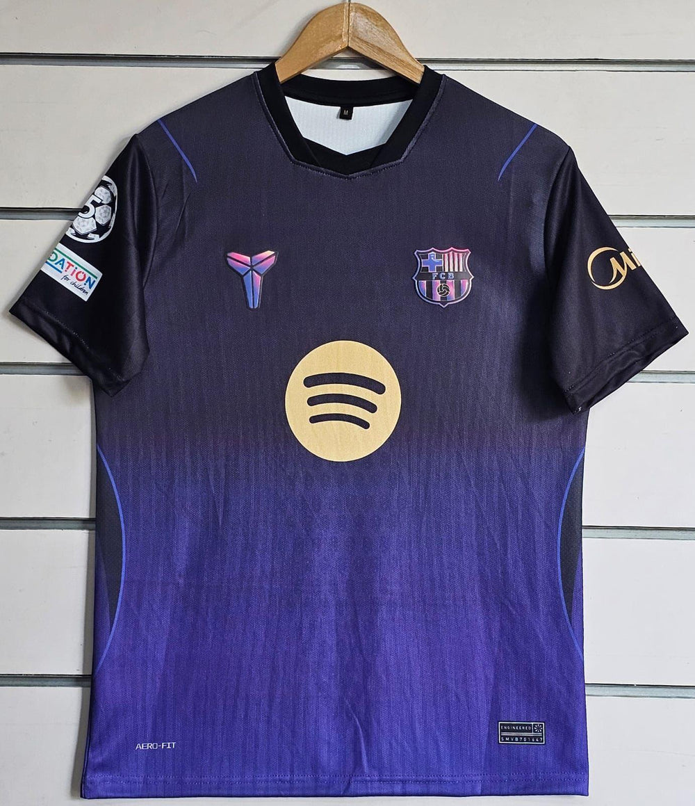FC Barcelona new season #10 LAMINE YAMAL - Purple black half sleeve (EMBROIDERY)