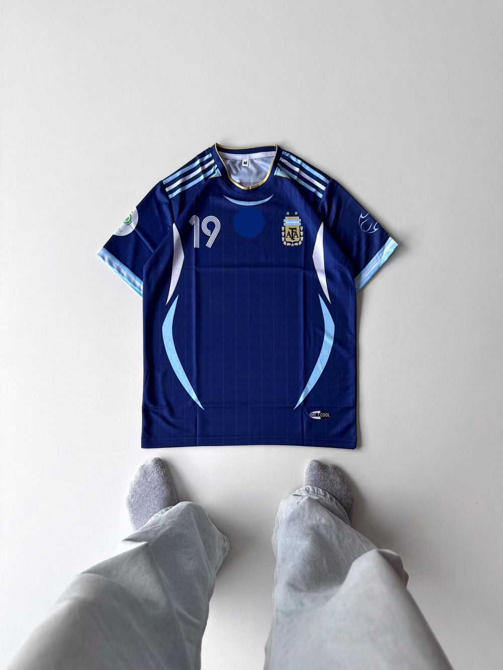 Argentina away Messi half sleeve retro