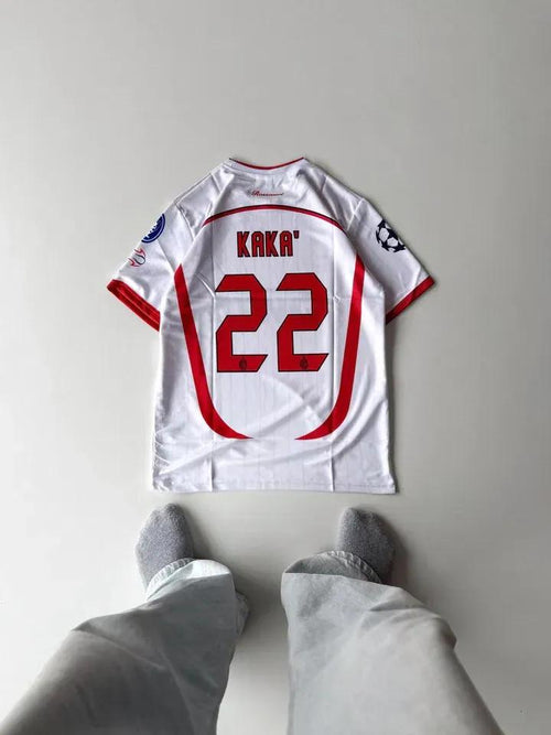 AC Milan 2006-07 Away Kaka #22 Retro Jersey - White Half Sleeve