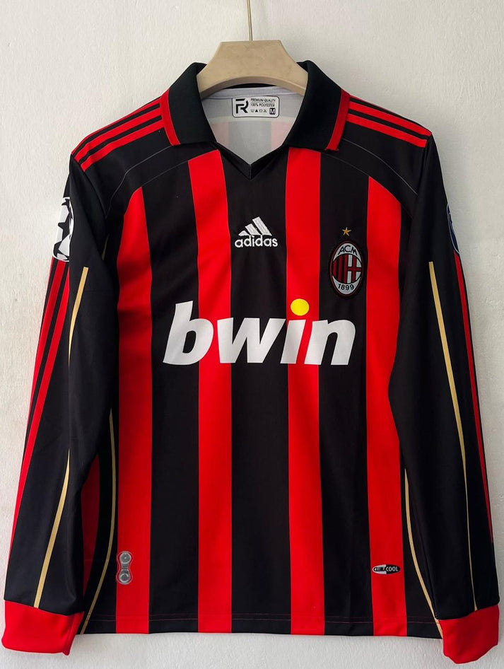 AC Milan Home Kaka #22 Retro Jersey - Red/Black Full Sleeve